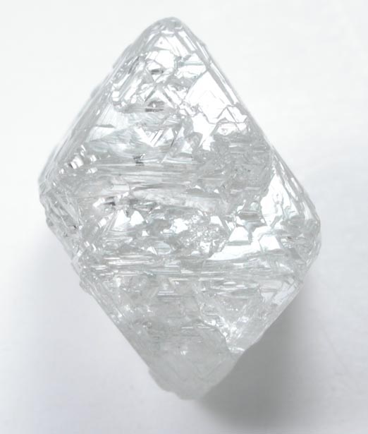 Diamond (10.88 carat light-gray octahedral crystal) from Republic of Sakha, Siberia, Russia