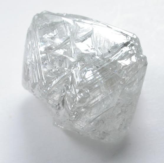 Diamond (10.88 carat light-gray octahedral crystal) from Republic of Sakha, Siberia, Russia