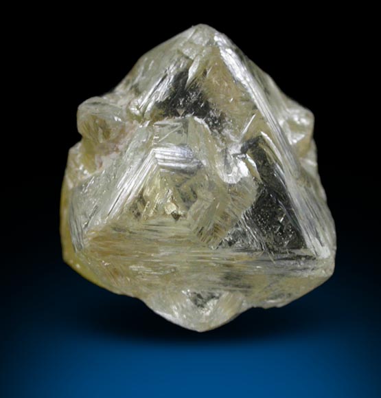 Diamond (4.50 carat intersecting yellow macles, twinned crystals including Star-of-David Twin) from Northern Cape Province, South Africa