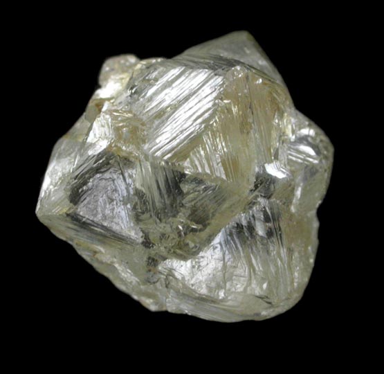 Diamond (4.50 carat intersecting yellow macles, twinned crystals including Star-of-David Twin) from Northern Cape Province, South Africa