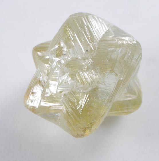 Diamond (4.50 carat intersecting yellow macles, twinned crystals including Star-of-David Twin) from Northern Cape Province, South Africa