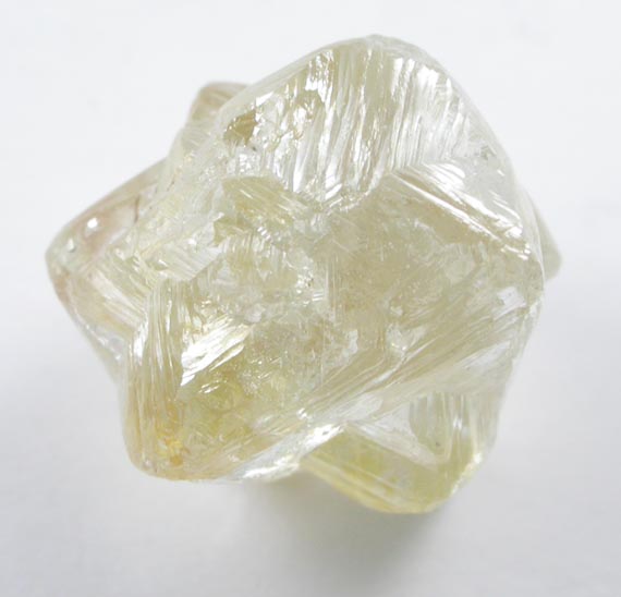 Diamond (4.50 carat intersecting yellow macles, twinned crystals including Star-of-David Twin) from Northern Cape Province, South Africa