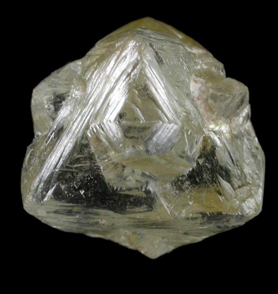 Diamond (4.50 carat intersecting yellow macles, twinned crystals including Star-of-David Twin) from Northern Cape Province, South Africa