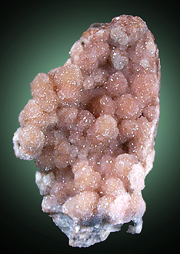 Rhodochrosite with Drusy Quartz overgrowth from Uchuc Chacua Mine, Oroya, Peru