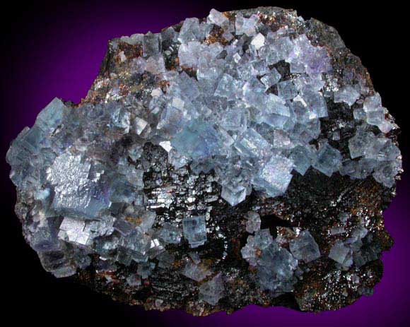 Fluorite on Sphalerite from Minerva #1 Mine, Cave-in-Rock District, Hardin County, Illinois