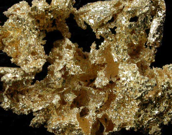 Gold from Mother Lode District, Tuolumne County, California