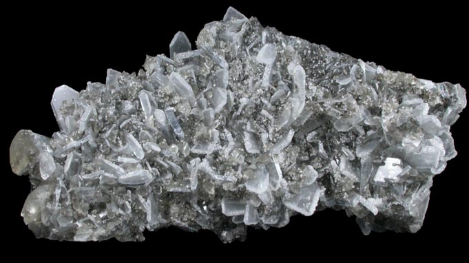 Celestine with Calcite from Ottawa Silica Company Quarry, Rockwood, Monroe County, Michigan