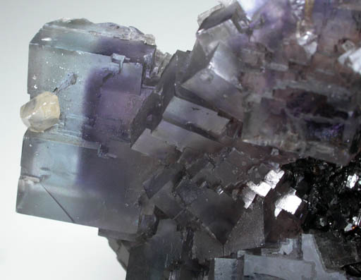 Fluorite on Sphalerite with Calcite from Annabel Lee Mine, Harris Creek District, Hardin County, Illinois