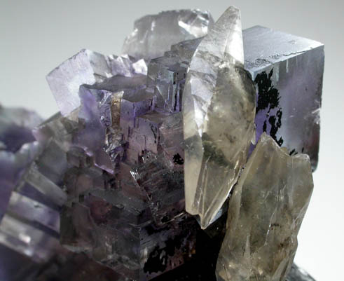 Fluorite on Sphalerite with Calcite from Annabel Lee Mine, Harris Creek District, Hardin County, Illinois