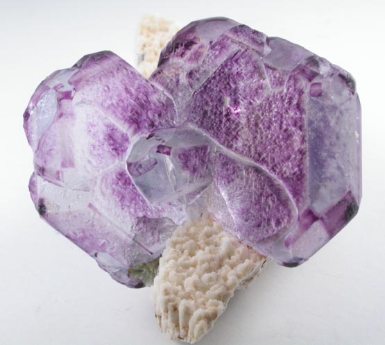 Fluorite (Spinel-law twinned) on Microcline from Erongo Mountain, 20 km north of Usakos, Namibia