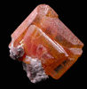 Wulfenite on Barite from Rowley Mine, 20 km northwest of Theba, Painted Rock Mountains, Maricopa County, Arizona