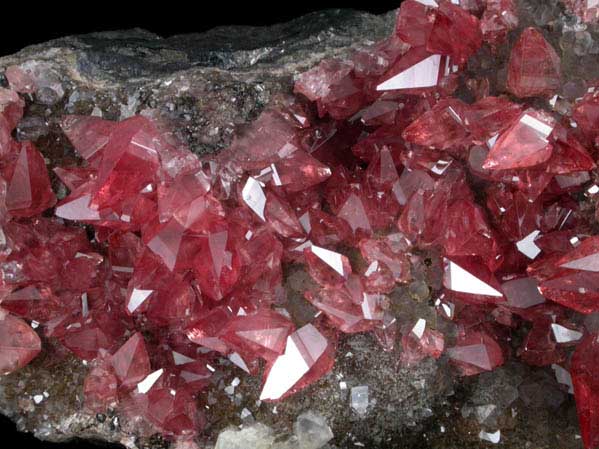 Rhodochrosite over Quartz from Uchucchaqua Mine, Oyon Province, Lima Department, Peru