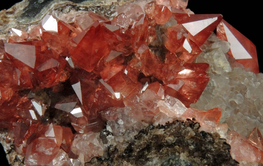 Rhodochrosite over Quartz from Uchucchaqua Mine, Oyon Province, Lima Department, Peru