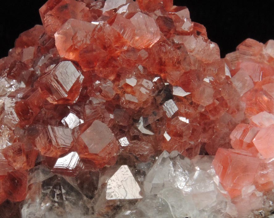 Rhodochrosite on Quartz from Uchucchaqua Mine, Oyon Province, Lima Department, Peru