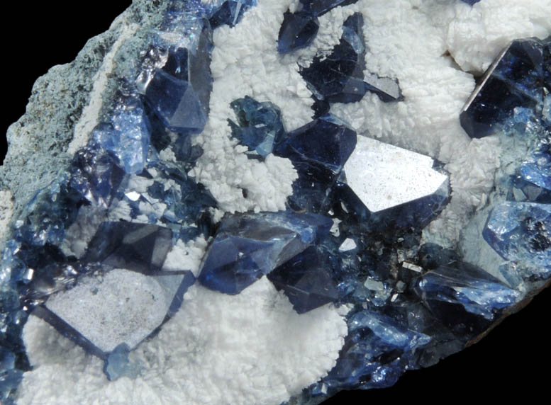 Benitoite with Natrolite from Benitoite Gem Mine, New Idria District, San Benito County, California (Type Locality for Benitoite)