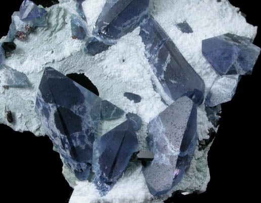 Benitoite and Neptunite from Benitoite Gem Mine, New Idria District, San Benito County, California (Type Locality for Benitoite)