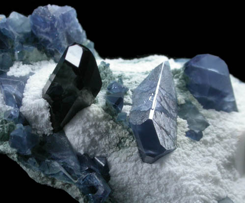 Benitoite and Neptunite from Benitoite Gem Mine, New Idria District, San Benito County, California (Type Locality for Benitoite)