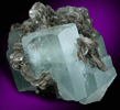 Beryl var. Aquamarine with Muscovite from Pech, Kunar Province, Afghanistan