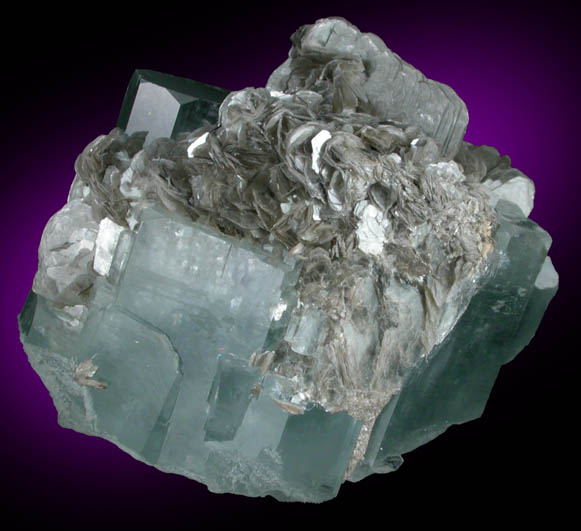 Beryl var. Aquamarine with Muscovite from Pech, Kunar Province, Afghanistan