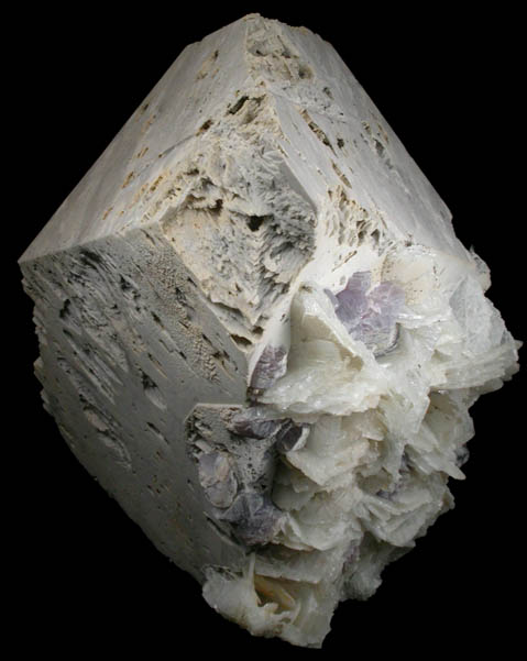 Microcline (Baveno-law twinned) with Lepidolite and Albite from Himalaya Mine, Mesa Grande District, San Diego County, California