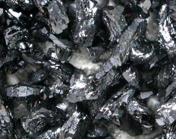 Descloizite on Calcite-Smithsonite from Berg Aukas Mine, 16 km ENE of Grootfontein, Otavi Mountain Land, Namibia