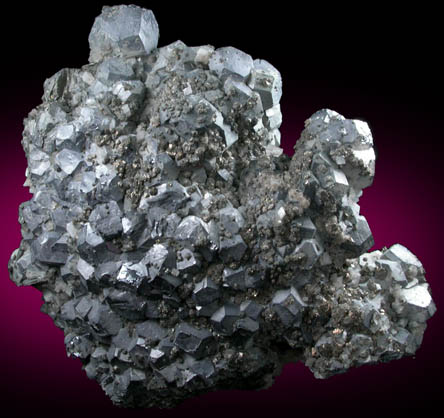 Galena on Dolomite with Marcasite from Brushy Creek Mine, Viburnum Trend, Reynolds County, Missouri