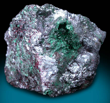 Malachite in Cuprite from Southwest Mine, Bisbee, Warren District, Cochise County, Arizona