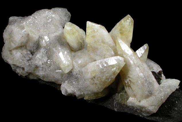 Calcite with Dickite inclusions on Chalcopyrite-Pyrite from Sweetwater Mine, Viburnum Trend, Reynolds County, Missouri