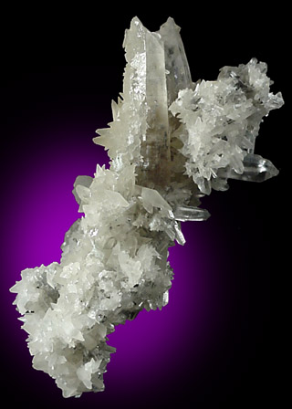 Calcite on Quartz from Cavnic Mine (Kapnikbanya), Maramures, Romania