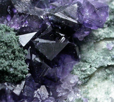 Fluorite with Chlorite from Lettermuckoo (Mickey Tess) Quarry, Kinvarra, Connemara, County Galway, Ireland