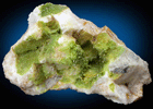 Pyromorphite on Quartz from Shallow Adit, Luganure Lode, Camaderry, County Wicklow, Ireland