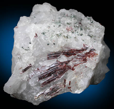 Rutile on Quartz from Lochan-na-Lairige, Ben Lawers, Tayside (Perthshire), Scotland