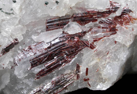 Rutile on Quartz from Lochan-na-Lairige, Ben Lawers, Tayside (Perthshire), Scotland