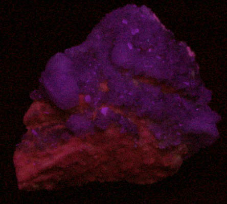 Harmotome on Calcite from Clashgorm Mine, Strontian, North West Highlands, Scotland