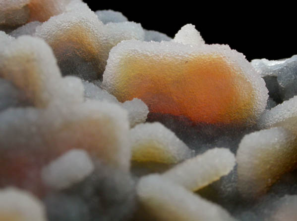 Wulfenite coated with drusy Quartz on Hemimorphite from Finch Mine (Barking Spider Mine), north of Hayden, Banner District, Gila County, Arizona