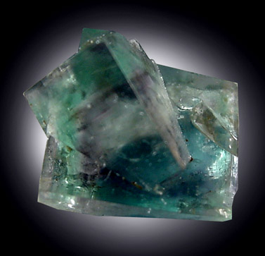 Fluorite, twinned crystals from Blue Circle Quarry at Eastgate in Weardale, County Durham, England