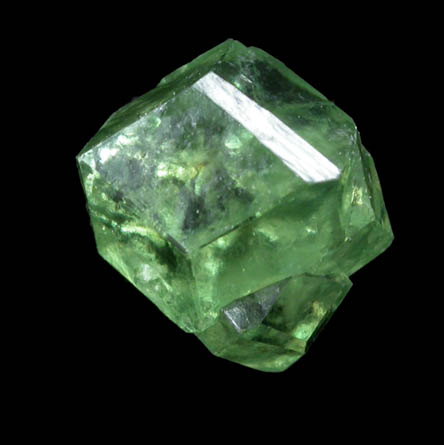 Andradite var. Demantoid Garnet with Serpentine from Val d'Ala, Piemonte, Italy