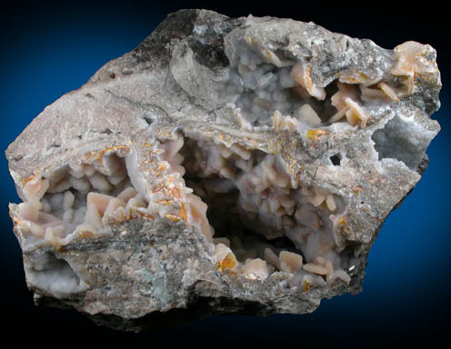 Wulfenite coated with drusy Quartz on Hemimorphite from Finch Mine (Barking Spider Mine), north of Hayden, Banner District, Gila County, Arizona