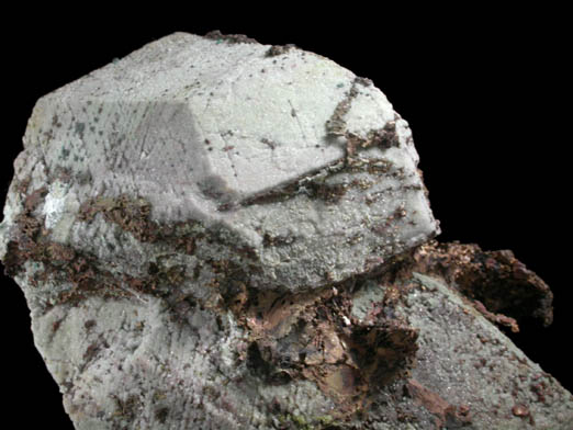 Copper on Quartz pseudomorphs after Calcite from Czar Shaft, Bisbee, Warren District, Cochise County, Arizona