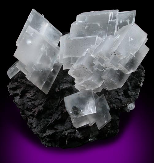 Calcite on Heterogenite from Tsumeb Mine, Otavi-Bergland District, Oshikoto, Namibia