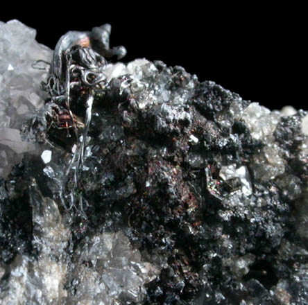 Silver (wire crystals) from Creede District, Creede County, Colorado