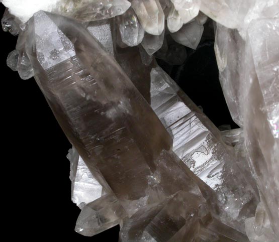 Quartz var. Smoky Quartz from Lord Hill Quarry, Stoneham, Oxford County, Maine