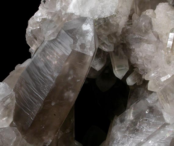 Quartz var. Smoky Quartz from Lord Hill Quarry, Stoneham, Oxford County, Maine