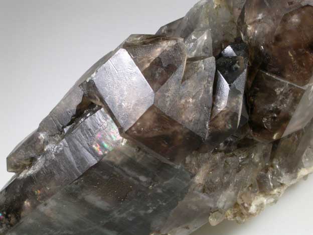 Quartz var. Scepter Smoky Quartz with Hyalite Opal from Black Cap Mountain, east of North Conway, Carroll County, New Hampshire