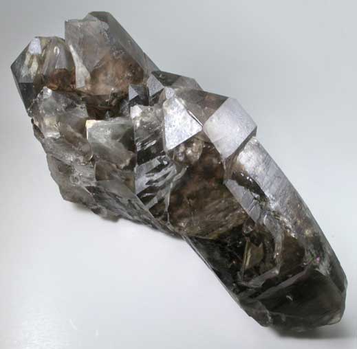 Quartz var. Scepter Smoky Quartz with Hyalite Opal from Black Cap Mountain, east of North Conway, Carroll County, New Hampshire