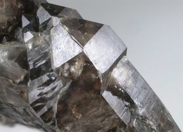 Quartz var. Scepter Smoky Quartz with Hyalite Opal from Black Cap Mountain, east of North Conway, Carroll County, New Hampshire