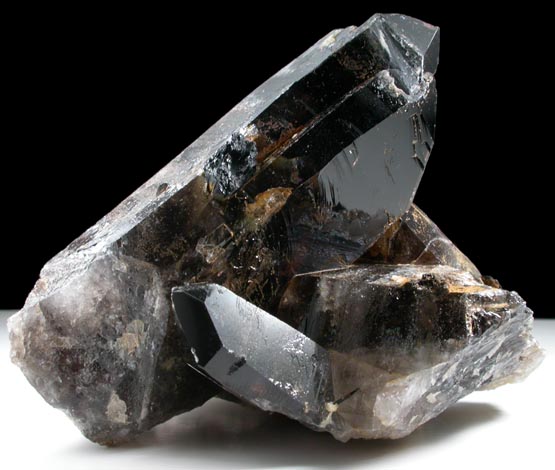 Quartz var. Smoky Quartz with Arfvedsonite from Hurricane Mountain, east of Intervale, Carroll County, New Hampshire