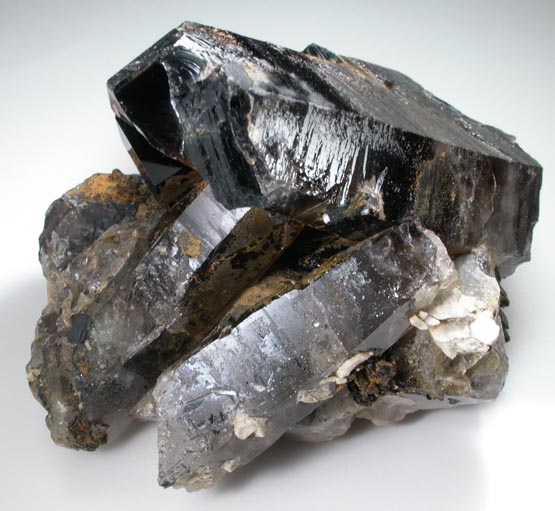 Quartz var. Smoky Quartz with Arfvedsonite from Hurricane Mountain, east of Intervale, Carroll County, New Hampshire