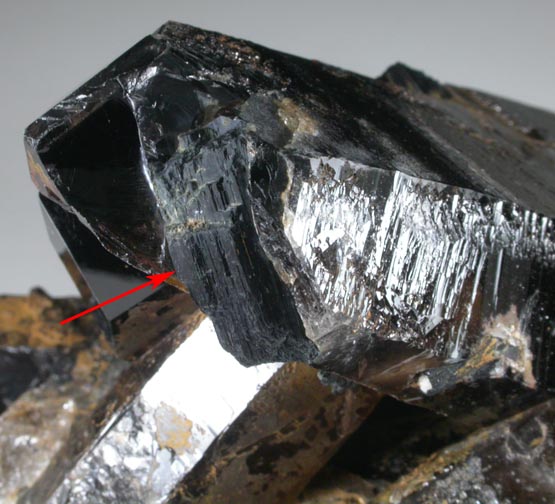 Quartz var. Smoky Quartz with Arfvedsonite from Hurricane Mountain, east of Intervale, Carroll County, New Hampshire