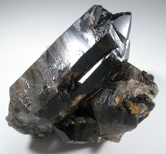 Quartz var. Smoky Quartz with Arfvedsonite from Hurricane Mountain, east of Intervale, Carroll County, New Hampshire